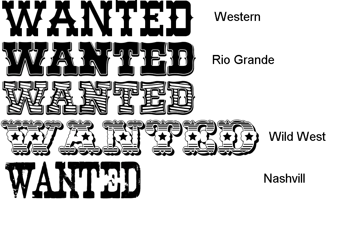 wanted letters font